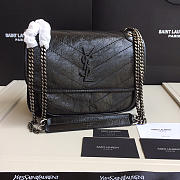 YSL Monogram Shoulder Bag In Black - 2