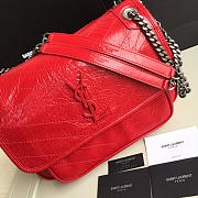 YSL Monogram Shoulder Bag In Red - 3