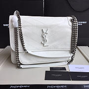 YSL Monogram Shoulder Bag In White - 4