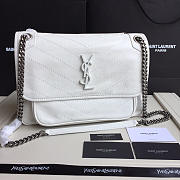 YSL Monogram Shoulder Bag In White - 3