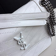 YSL Monogram Shoulder Bag In White - 2