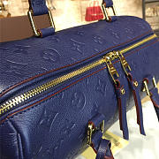 LV Speedy Bag With Wine Blue 30cm - 5