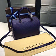 LV Speedy Bag With Navy Blue 30cm - 2