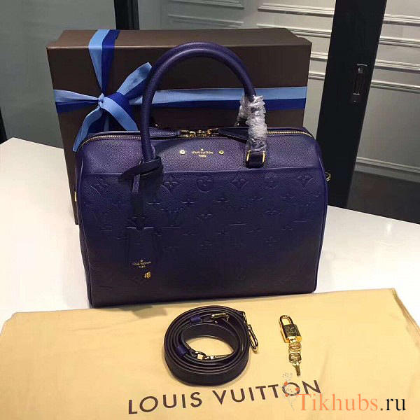 LV Speedy Bag With Navy Blue 30cm - 1