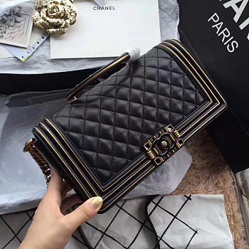 Chanel Boy Bag With Black 25cm