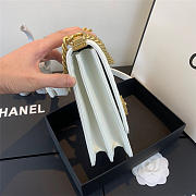 Chanel Boy Hangbag Calfskin White With Gold Hardware AS0130 - 4