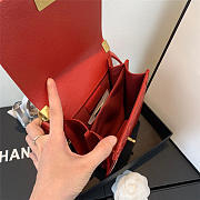 Chanel Boy Hangbag Calfskin Red With Gold Hardware AS0130 - 4