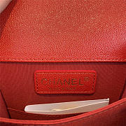 Chanel Boy Hangbag Calfskin Red With Gold Hardware AS0130 - 2