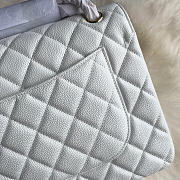 Chanel Caviar Flap Bag In White 30cm With Gold Hardware - 5