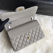 Chanel Caviar Flap Bag In Gray 30cm With Gold Hardware - 4