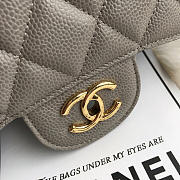 Chanel Caviar Flap Bag In Gray 30cm With Gold Hardware - 3