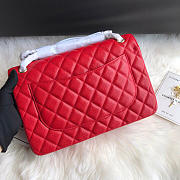 Chanel Caviar Flap Bag In Red 30cm With Gold Hardware - 3