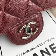 Chanel Caviar Flap Bag In Wine Red 30cm With Silver Hardware - 4