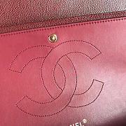 Chanel Caviar Flap Bag In Wine Red 30cm With Gold Hardware - 6