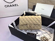 Chanel Flap Bag Lambskin Apricot With Gold Hardware 20CM - 1