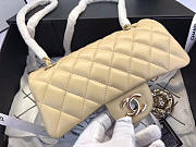 Chanel Flap Bag Lambskin Apricot With Gold Hardware 20CM - 6