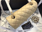 Chanel Flap Bag Lambskin Apricot With Gold Hardware 20CM - 3