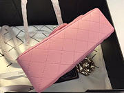 Chanel Flap Bag Lambskin Pink With Silver Hardware 20CM - 5