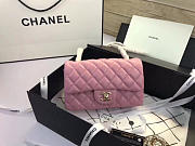 Chanel Flap Bag Lambskin Pink With Gold Hardware 20CM - 1