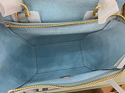 Celine Micro Belt Bag In Grained Calfskin With Light Blue 20cm 175519 - 2