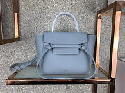 Celine Micro Belt Bag In Grained Calfskin With Light Blue 20cm 175519 - 4