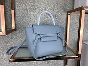 Celine Micro Belt Bag In Grained Calfskin With Light Blue 20cm 175519 - 6