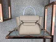  Celine Micro Belt Bag In Grained Calfskin With Khaki 20cm 175519 - 1