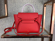 Celine Micro Belt Bag In Grained Calfskin With Red 20 Cm 175519 - 1