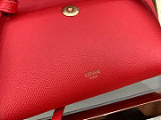 Celine Micro Belt Bag In Grained Calfskin With Red 20 Cm 175519 - 4