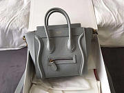 Celine Micro Luggage Calfskin Handbag In Light Blue - 6