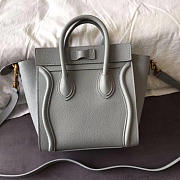 Celine Micro Luggage Calfskin Handbag In Light Blue - 2