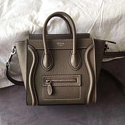 Celine Micro Luggage Calfskin Handbag In Brown - 1