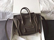 Celine Micro Luggage Calfskin Handbag In Brown - 2