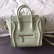 Celine Micro Luggage Calfskin Handbag In White - 1