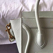 Celine Micro Luggage Calfskin Handbag In White - 2