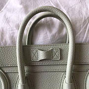 Celine Micro Luggage Calfskin Handbag In White - 3