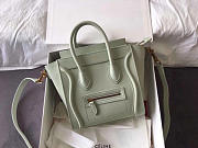 Celine Micro Luggage Calfskin Handbag In White - 6