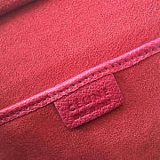 Celine Micro Luggage Calfskin Handbag In Rose Red - 6