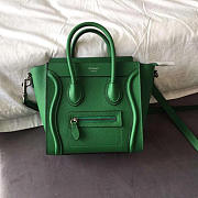 Celine Micro Luggage Calfskin Handbag In Green - 1