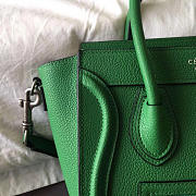 Celine Micro Luggage Calfskin Handbag In Green - 5