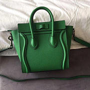 Celine Micro Luggage Calfskin Handbag In Green - 4