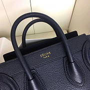 Celine Micro Luggage Calfskin Handbag In Blue - 6