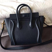 Celine Micro Luggage Calfskin Handbag In Blue - 5