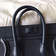 Celine Micro Luggage Calfskin Handbag In Blue - 4