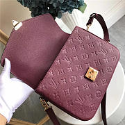 Modishbags LV Cowskin Pochette Metis Bag With Wine Red M41485 Monogram Empreinte - 5