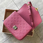 Modishbags LV Cowskin Pochette Metis Bag With Rose Red M41485 Monogram Empreinte - 5