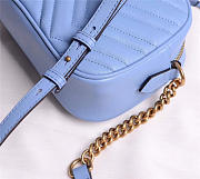 Small Matelassé Shoulder Blue Bag 447632 - 5