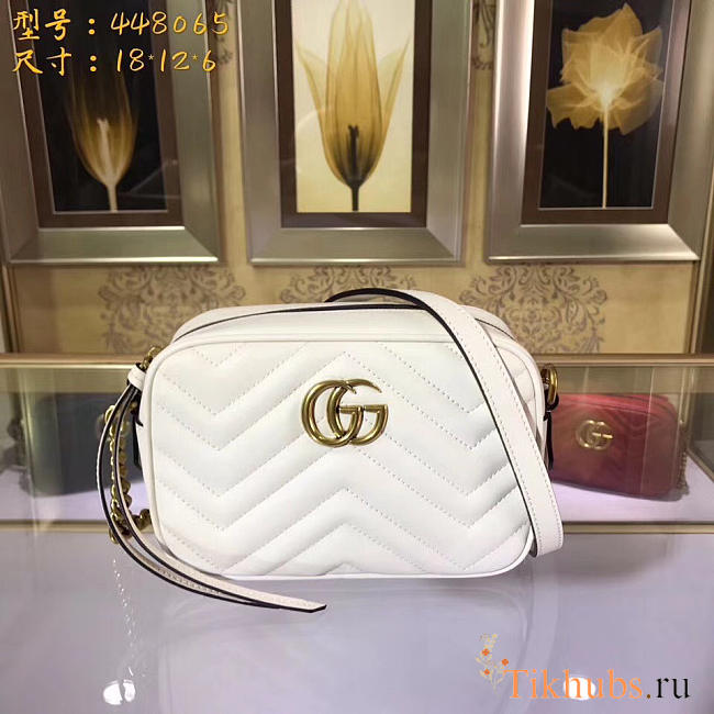 Gucci Marmont matelassé mini bag in White 448065 - 1