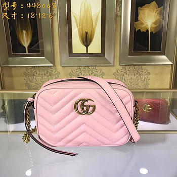 Marmont matelassé mini bag in Pink 448065