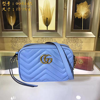 Marmont matelassé mini bag in Blue 448065